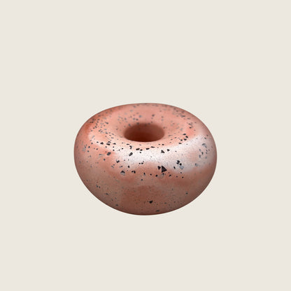 Spotted terracotta donut